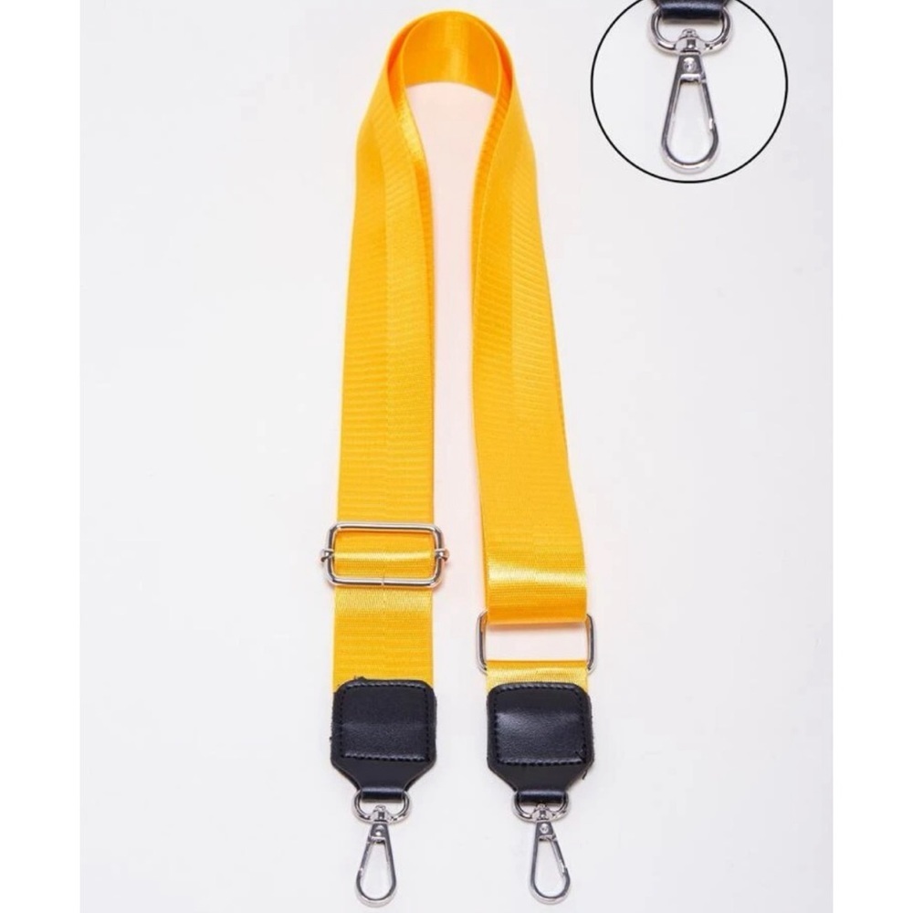 Yellow adjustable purse strap